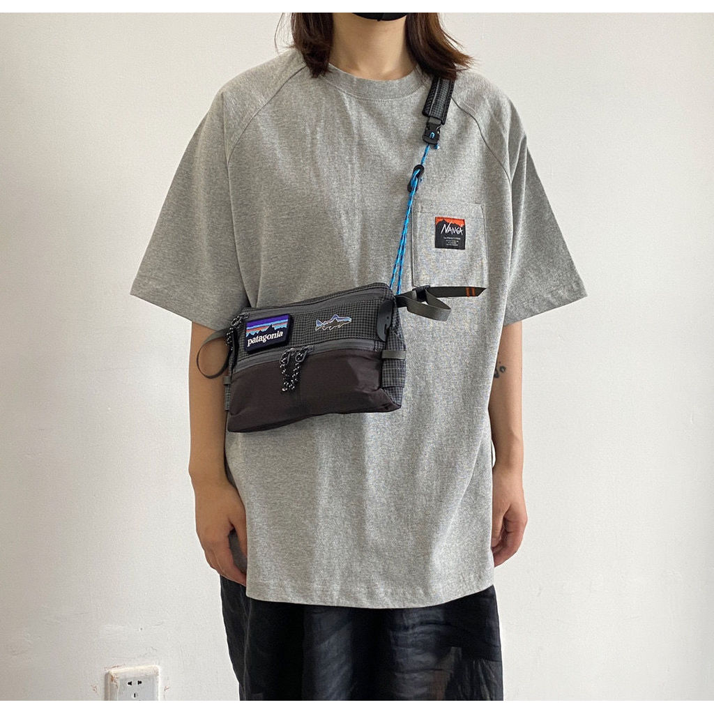 Túi đeo chéo Patagonia phong cách Mỹ, nylon chống thấm nước, tiện lợi cho hoạt động ngoài trời