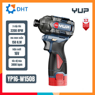 CHÍNH HÃNG Máy Chuyên Vít Pin 16V YP16 W150B có búa dùng pin YUPAI YUP lực siết 150n.m Động Cơ Khỏe