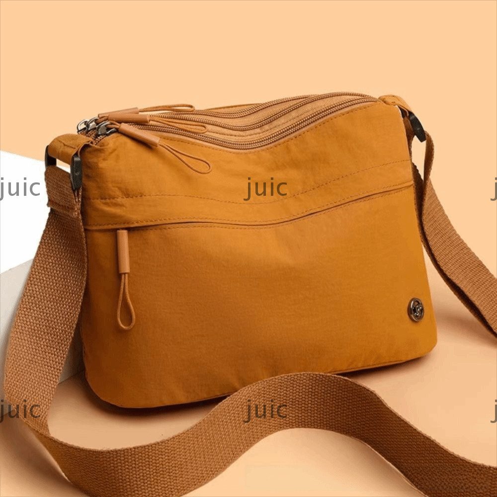 Túi đeo vai JUIC, Túi đeo chéo có dây đeo rộng có thể điều chỉnh bằng Nylon, Túi xách nữ có dây kéo dung tích lớn thông thường dành cho nữ