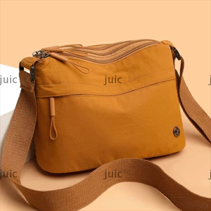 Túi đeo vai JUIC, Túi đeo chéo có dây đeo rộng có thể điều chỉnh bằng Nylon, Túi xách nữ có dây kéo dung tích lớn thông thường dành cho nữ