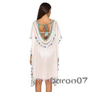 Đầm nàng ngắn tay thiết kế sheer, tua rua, cổ chữ V với nhiều màu sắc