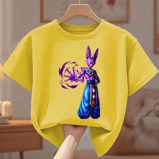 Dragon Ball Beerus Hoạt Hình Anime Trẻ Em Áo Sơ Mi In Đồ Họa Thường Ngày Mặc Đi Học Trang Phục Bé Trai Bé Gái