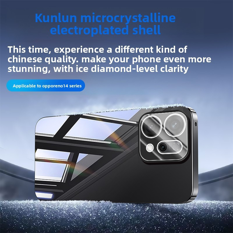 Ốp Lưng YYN Cho OPPO Reno 14 Pro 5G Reno14 Vỏ Có Ống Kính Mạ Điện Bề Mặt Bóng Vỏ Điện Thoại Chống Sốc Vỏ Cứng