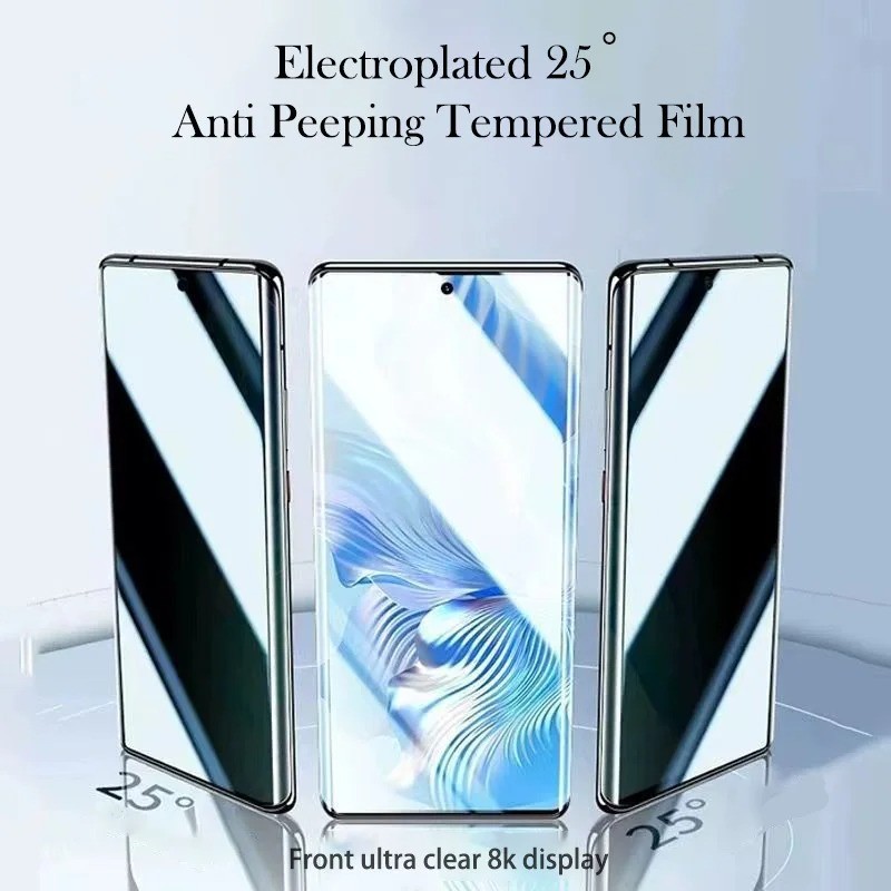 2 Chiếc Kính Cường Lực Trong Suốt Viền Đen Cho Asus ROG Phone 9 Pro/9 FE/9/8 Pro HD Bảo Vệ Màn Hình Chống Gián Điệp