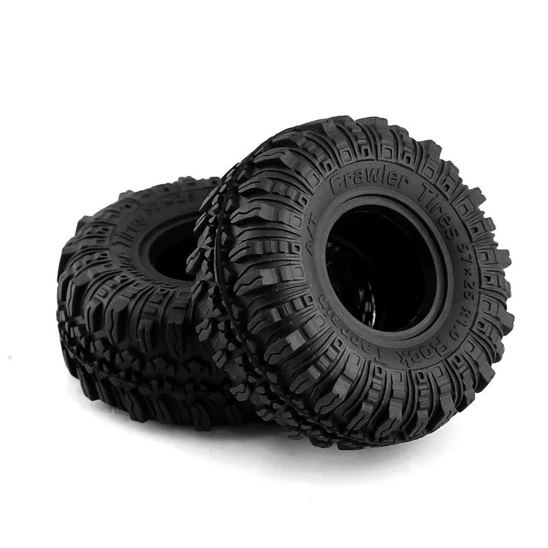 4 57mm 1.0 "Bánh Xe Cao Su Mềm Lốp Bùn Lốp Cho 1 / 18 1 / 24 RC Xe Bánh Xích Trục SCX24 Bronco AX24 TRX4M FMS FCX24 Enduro24
