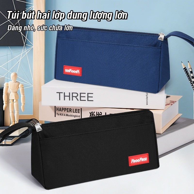 Túi Đựng Bút Học Sinh Đơn Giản, Bằng Vải Canvas Nhiều Màu, Kiểu Dáng Gọn Nhẹ, Dễ Thương