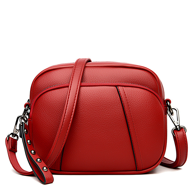 Authentic mini phone crossbody, 3-layer small round bag, Korean-style women's shoulder bag
