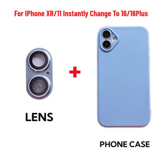 Ốp điện thoại TPU màu trơn mờ cạnh thẳng cho iPhone XR 11 XS Max Thay đổi ngay lập tức thành 16 / 16Plus