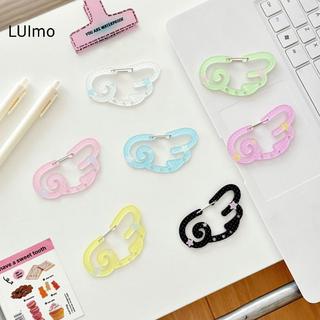 LUImo Mới Chấm Bi Đôi Cánh Hình Carabiner Leo Núi Bule Acrylic Màu Kẹo Bule Móc Khóa Bapa Đa Năng Móc Khóa SBS