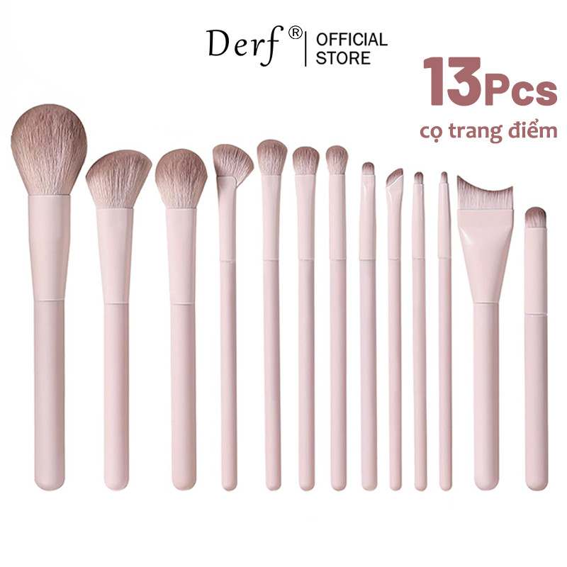 Bộ 13 Cọ Trang Điểm Màu Hồng Bộ Phấn Mắt Chuyên Nghiệp Blush Foundation Brush Bộ Cọ Mỹ Phẩm Mềm