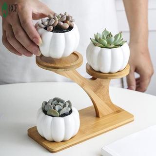 Cây mọng nước tre Giá đỡ vật liệu tự nhiên Kệ hoa nhỏ nhiều lớp cho máy tính để bàn văn phòng tại nhà