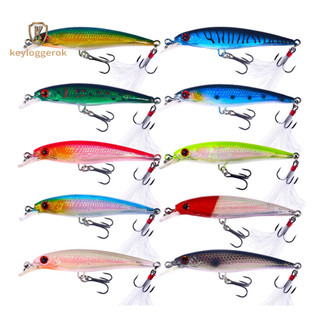 Mồi câu cá minnow 9cm / 6.7g - Bơi nhân tạo cứng, có móc lưỡi, hoàn hảo cho cá hồi và cá trò chơi