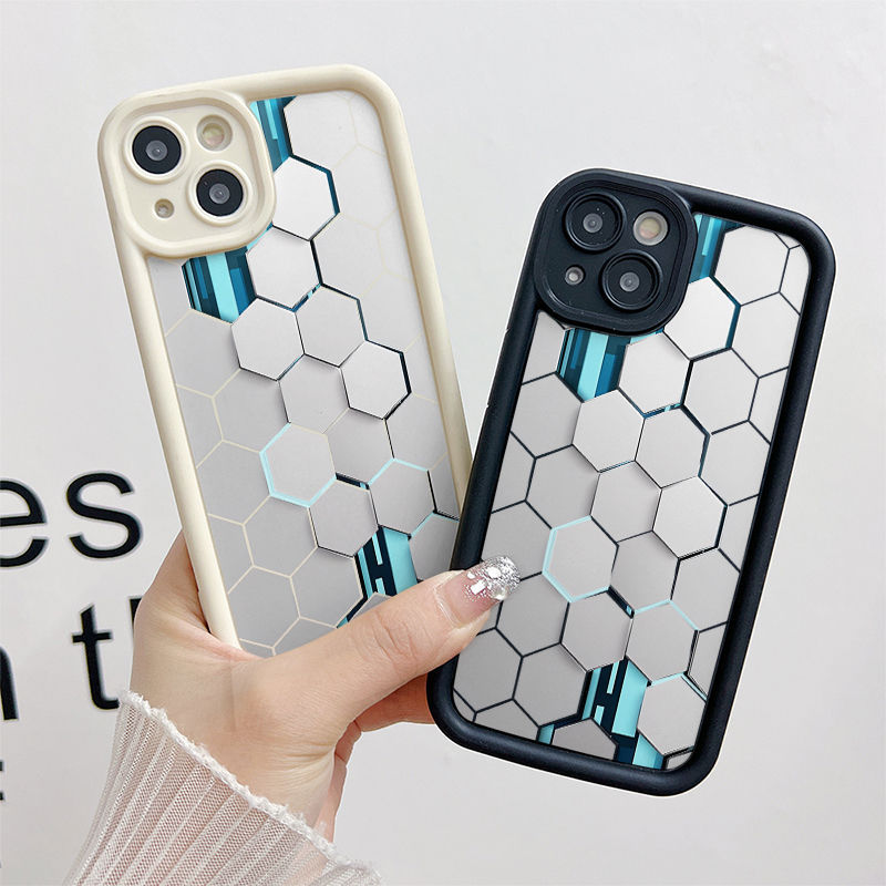Ốp Lưng Tương Thích Cho iPhone 17 Air 16 15 14 13 12 11 Pro X XR XS Max SE 2020 6 6S 7 8 Plus Chống Rơi Thiết Kế Mắt Thiên Thần Họa Tiết Lưới JGS257