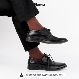[PHIÊN BẢN MỚI] Tất nam công sở đi giày tây GOMTAT, vớ nam cổ cao màu trơn basic phối giày tây chất cotton - LUX-1804