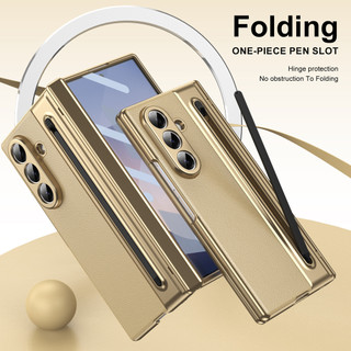Ốp Điện Thoại Bút Cảm Ứng Sang Trọng Cho Samsung Z Fold 7 6 5 4 3 Da Bản Lề Bảo Vệ Phim Cường Lực Chống Sốc Ốp Lưng