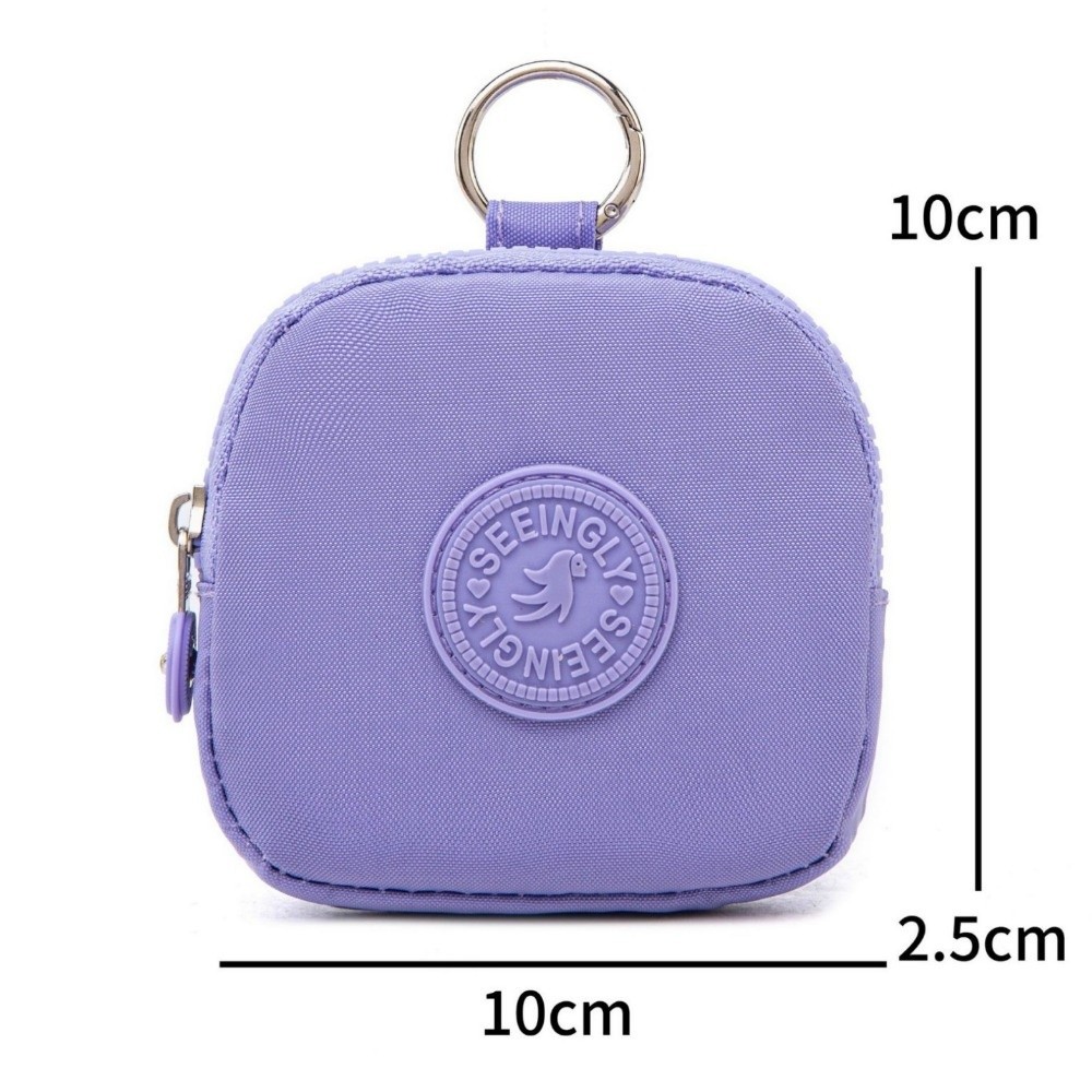 Ví nữ CATMALLER88, Ví đựng tiền xu chống nước bằng Nylon, Màu trơn di động có móc khóa Túi đựng điện thoại di động dành cho nữ