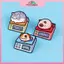MYPANDA 1 / 3 Chiếc Nhiều Màu Sắc Mèo Men Pin Ve Áo Chân Hoạt Hình Dễ Thương Mèo Béo Kim Loại Trâm Cài Cho Nữ Động Vật Phụ Kiện Trang Sức Quà Tặng Bạn Bè.
