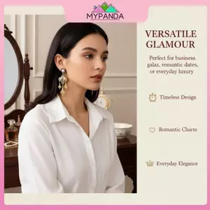 MYPANDA Bông tai phong cách tòa án cổ điển phương Tây sel Phụ kiện thời trung cổ dài dành cho nữ Quà tặng trang sức cổ điển.