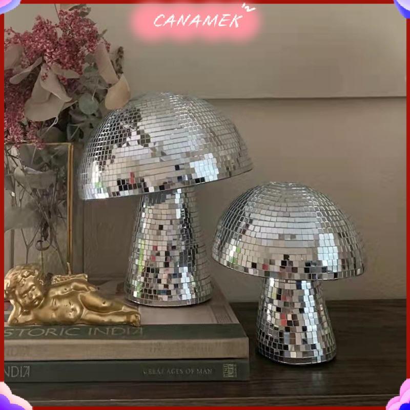 CANAMEK Mới Bạc 10 * 10cm Nấm Disco Bóng Gương Phản Quang Nấm Trang Trí Bạn Gái Quà Tặng CSF