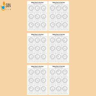 Nhãn dán đồng hồ giáo dục cho trẻ em Bộ dụng cụ học tập thời gian 2-6 có sách bài tập thực hành