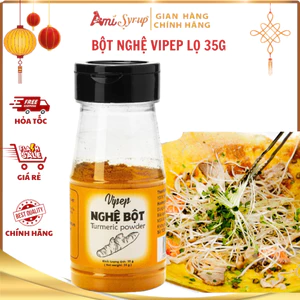 Bột Nghệ Vipep Lọ 35g Gia Vị Nấu Ăn Và Tinh Chất Pha Nước Cho Món Ăn Thơm Ngon Đậm Vị