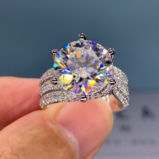 Nhẫn Zircon dát đầy đủ thiết kế thanh lịch - Quà tặng đính hôn hoàn hảo