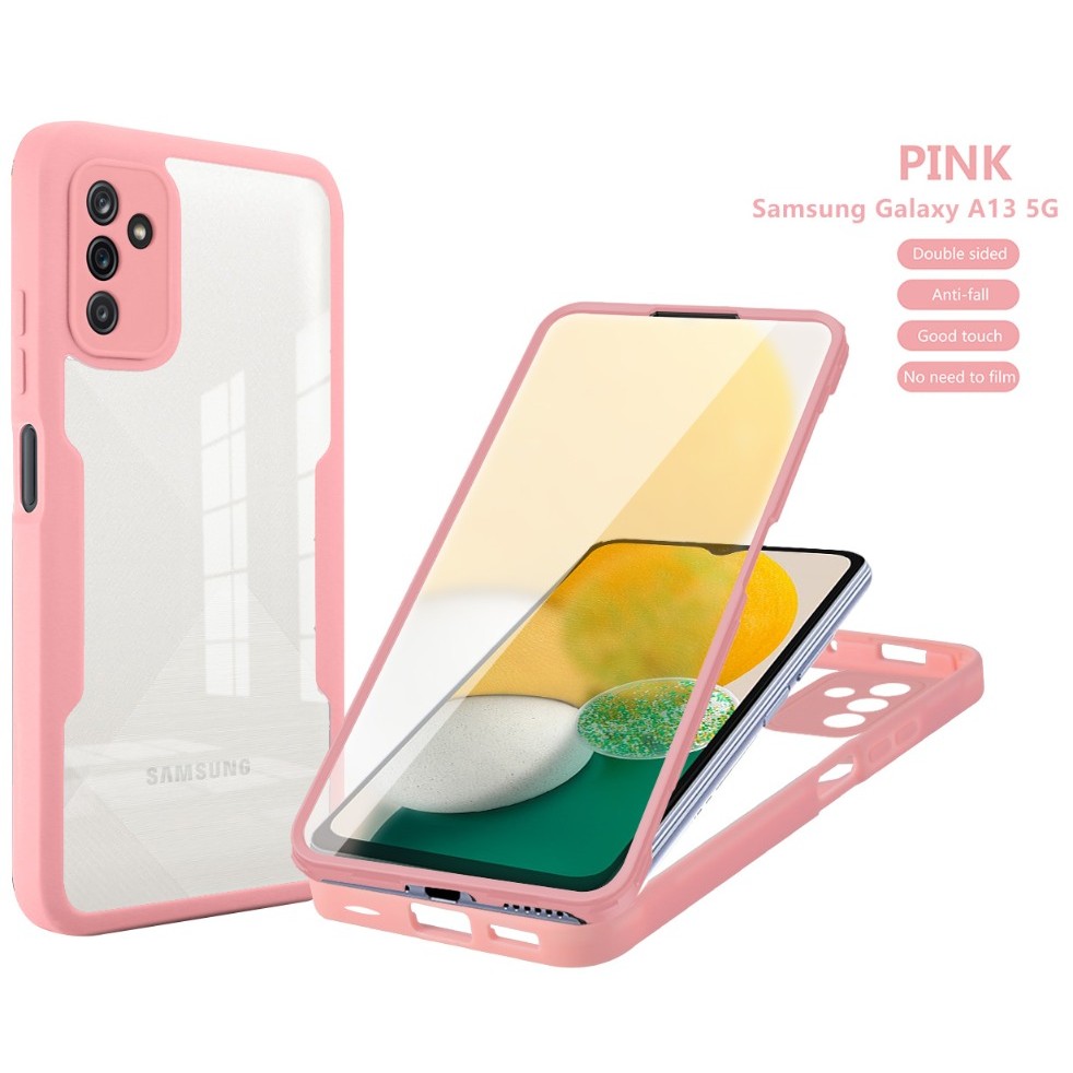 Tương Thích Cho Samsung Galaxy A13 A04S M13 M53 M33 A23 5G Cover 360 Độ Hai Mặt Full Cover Protetcion Mềm Acrylic Slim Phone Case