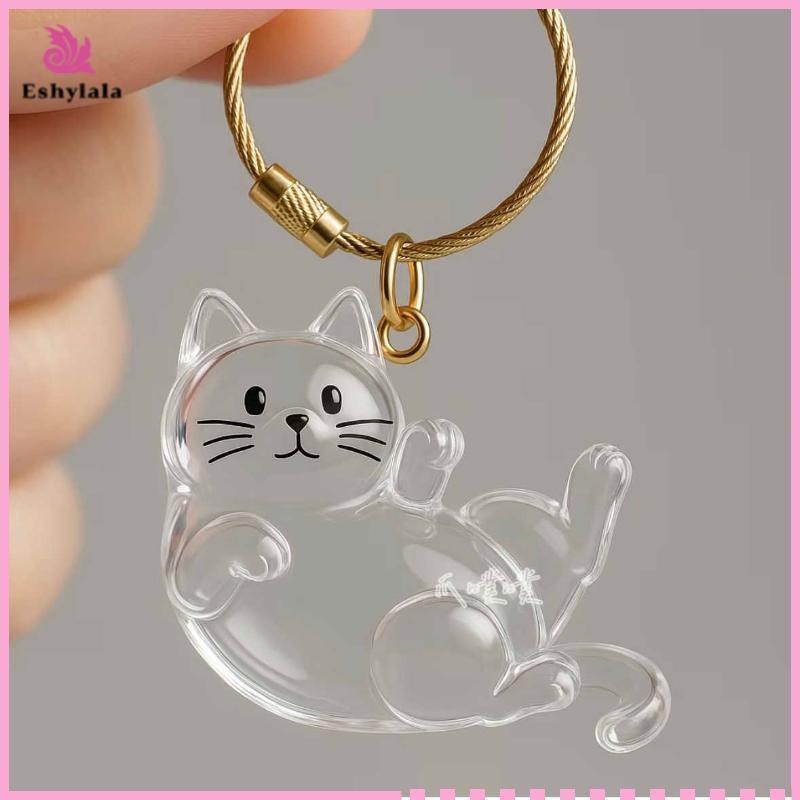 Eshylala Hoạt Hình Mèo Hình Chó Mặt Dây Chuyền Bảo Quản Tóc Dễ Thương Trong Suốt Hộp Bảo Quản Tóc Móc Khóa Túi DIY Mặt Dây Chuyền Lưu Niệm Bộ Sưu Tập Quà Tặng [MỚI]