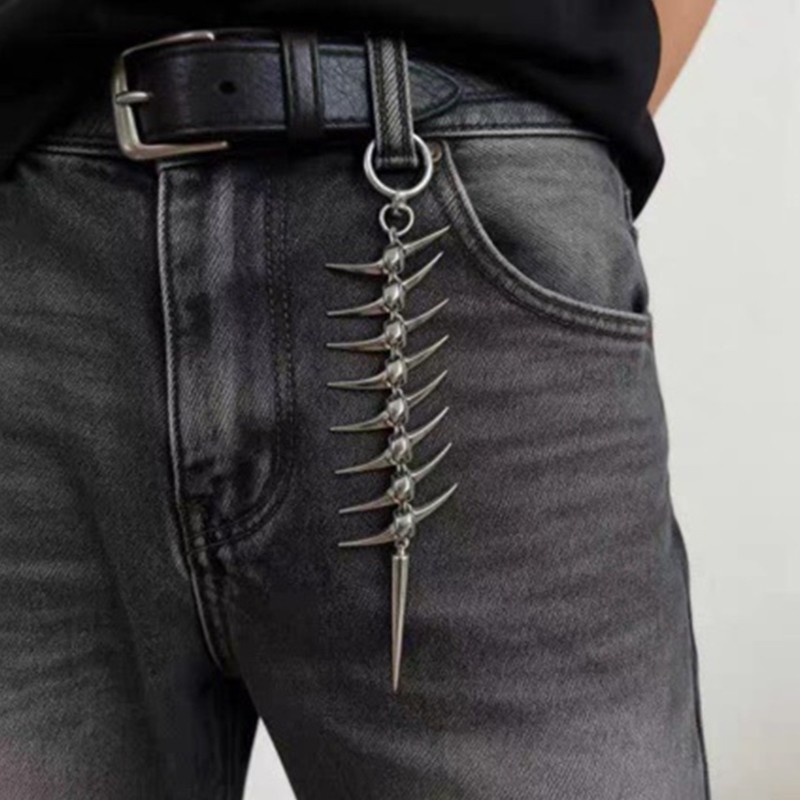 Cinna Độc Đáo Phong Cách Xương Cá Dây Xích Quần Jean Thực Tế Hợp Kim Kẽm Phụ Kiện Trang Trí Thời Trang Lý Tưởng Cho Thường Ngày Và Trang Phục Lo