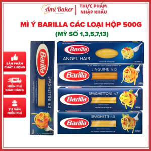 Mì Ý Barilla 500g Các Loại, Sợi Dai Chuẩn Italia, Nguyên Liệu Nấu Pasta Cao Cấp
