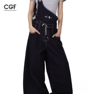 CGF Quần yếm denim nam phong cách cao cấp và trung tính High Street