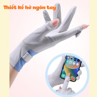Găng Tay Chống Nắng Nữ Chống Tia UV MAISON, Thoáng Mát, Cảm Ứng Mượt Đi Xe Máy