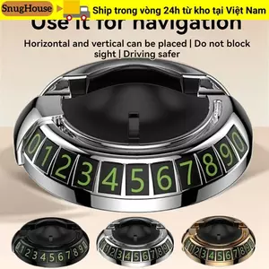 Giá đỡ điện thoại ô tô bảng điều khiển SNUGHOUSE, Hỗ trợ điều hướng đa chức năng Biển số đỗ xe tạm thời, chống nước 2 trong 1 360° Giá đỡ điện thoại xoay để sử dụng trên ô tô