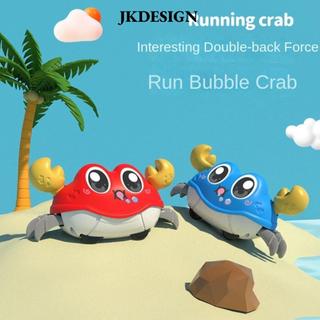 JKDESIGN Đồ chơi cua bò, Cua chạy bộ hai lực ABS, Đồ chơi tập luyện thời gian đầy đặn hoạt hình bền bỉ Hoạt động học tập sớm