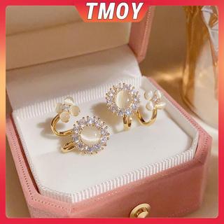 Tinh tế đơn giản - Bông tai pha lê hình mèo mắt đá zircon, phụ kiện thời trang cho nữ dự tiệc và quà tặng