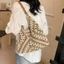 Ly hợp dệt ROLY, Kết cấu dệt Polyester Túi tay cầm hàng đầu, Túi đeo nách thiết kế rỗng dung tích lớn Mùa hè