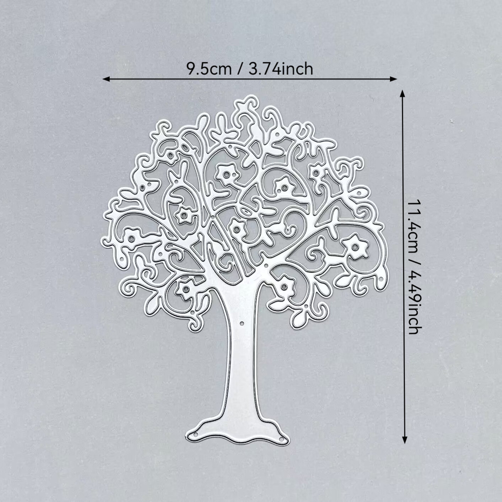 Cây Lớn Cây Sống Kim Loại Thép Carbon Cắt Khuôn Thêu Sò Dập Nổi Khắc Bản Mẫu DIY Album Ảnh Thiệp Chúc Mừng Cắt Chết Giấy Thủ Công Dụng Cụ
