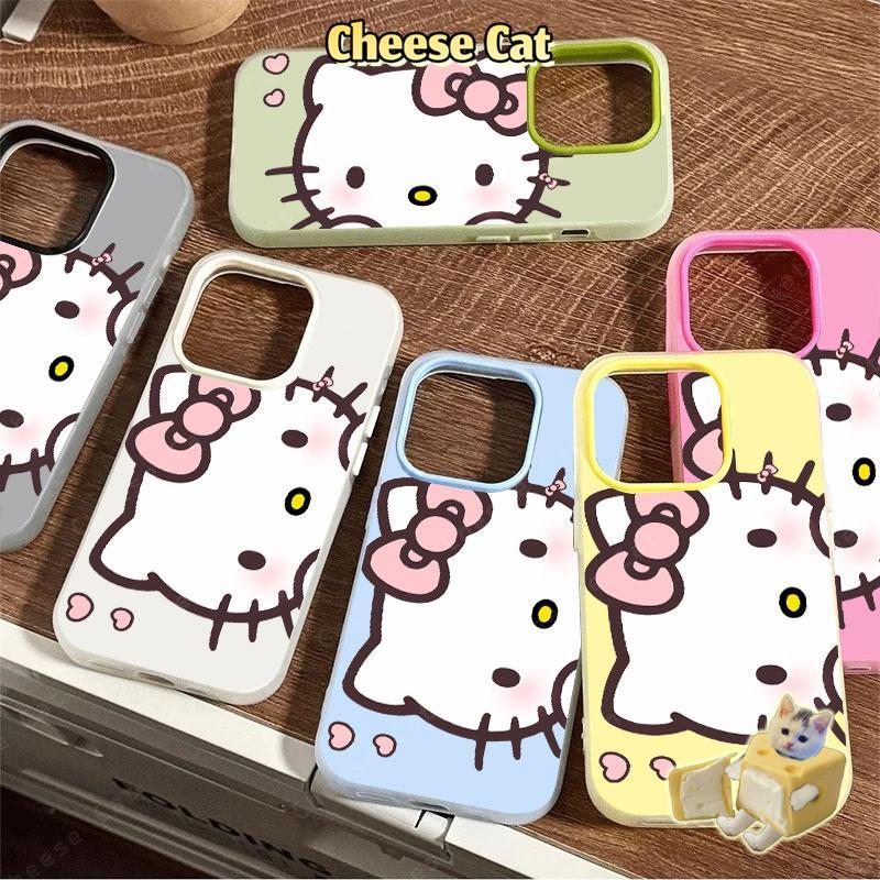 Kitty tim hồng Vỏ điện thoại dành cho iPhone 14 15 16 13 12 11 Pro Max Xs Max XR 17 Air Ốp điện thoại màu hồng dễ thương