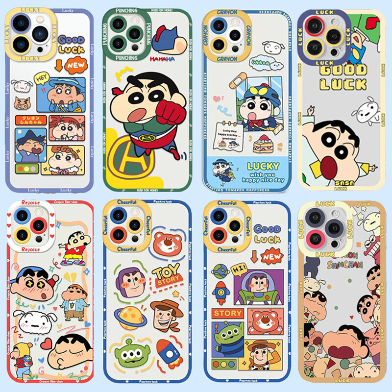 Ốp Điện Thoại Crayon Shinchan Dễ Thương Cho Infinix Tecno Spark GO 2022 2024 SMART 6 Plus 7 8 Tecno Pova 7 6 5 2 3 4 Pro POP 5 6 LIE Vỏ Hoạt Hình TPU Chống Sốc Trong Suốt Chống Rơi