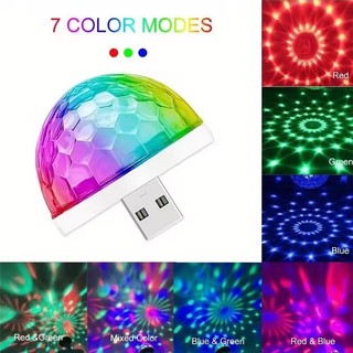 Bóng Đèn E27 / USB LED xoay RGB nhỏ chiếu sân khấu cho disco, KTV, bar, tiệc cưới, Giáng Sinh