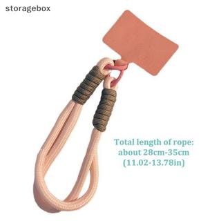 [Hộp lưu trữ] Dây buộc điện thoại INS Style Braid, chống mất, dây đeo cổ tay ngắn, mặt dây chuyền, kèm miếng đệm