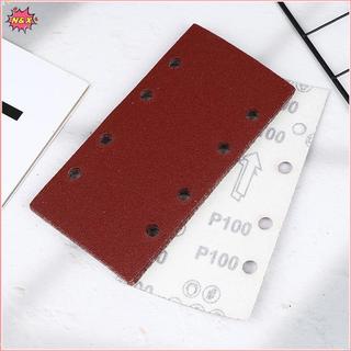 N & X 10 tờ Giấy nhám Floed cao cấp hình chữ nhật 8 lỗ tự dính 185X93mm - Các loại Grits cho máy mài không khí.