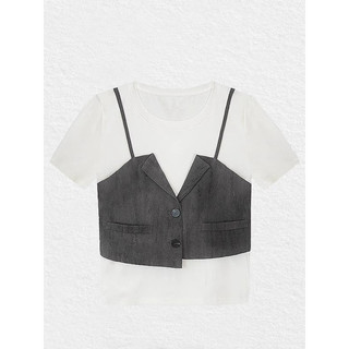Set Trang phục nhẹ nhàng và thanh lịch dành cho nữ, bộ đồ giả hai mảnh kiểu mới với áo thun tay ngắn và quần váy chữ A