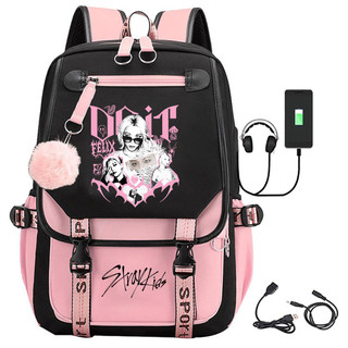 Ba lô trẻ em lạc lối cho học sinh Công suất lớn In nhẹ SKZ IT TAPE DO IT School Bag