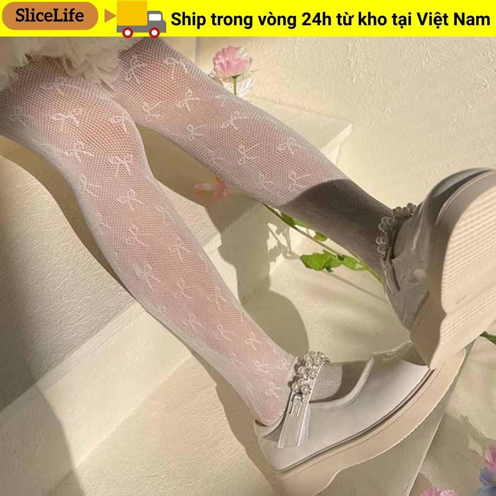 Vớ ren SLICELLIFE, Quần lót trẻ em nơ lưới, Quần legging mỏng công chúa trắng mùa hè mềm mại cho bé