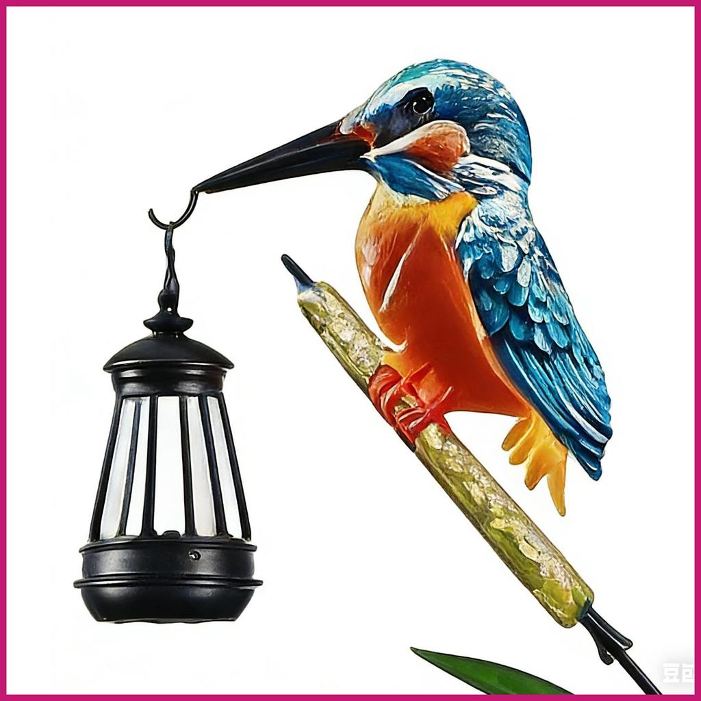 Tượng chim năng lượng mặt trời chống nước, đèn lồng sân vườn, con đường ánh sáng cho sân hiên, ngoài trời
