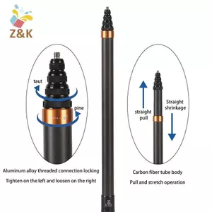 Gậy Selfie sợi Carbon ZK cho Insta360 & Camera hành động, cực mở rộng có thể điều chỉnh VN
