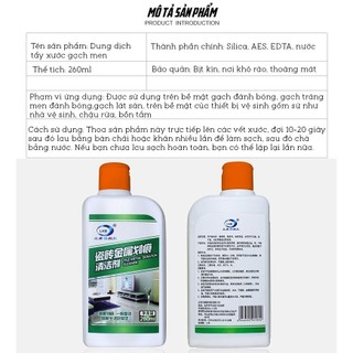 Chất tẩy vết xước gạch nhập khẩu 260ml Dung Dịch Xoá, Sàn Gạch, Làm Sạch Vết Xước, Tẩy Cực Mạnh