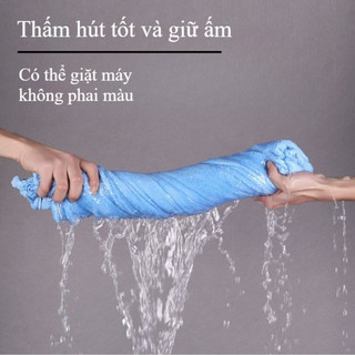 【BabyJoy】Khăn tắm cho bé có mũ,áo choàng tắm trẻ em bằng vải cotton siêu mịn, thấm hút nhanh và giữ ấm