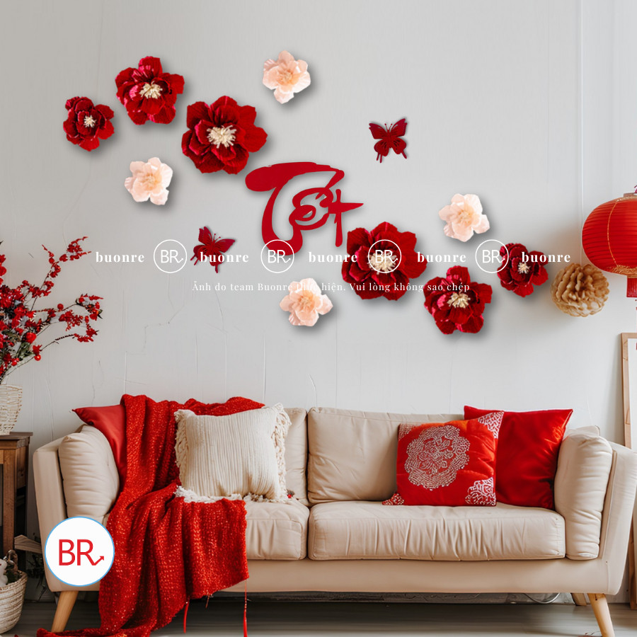 [HỎA TỐC HCM] [SIÊU RẺ] Set nguyên liệu trang trí tết Đón Xuân Vượng Phát - Phụ kiện trang trí tết nhà cửa,quán cà phê,.